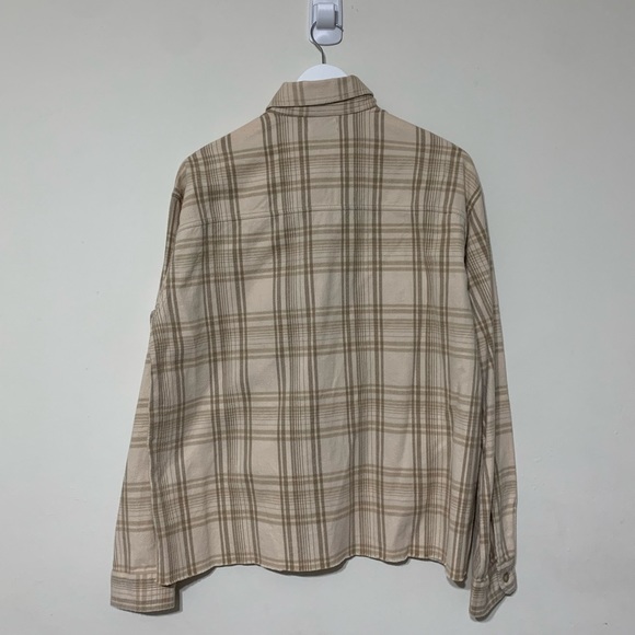 🔥 John Elliott Hemi Oversized Beige Flannel Shirt Medium NEW - Picture 7 of 10